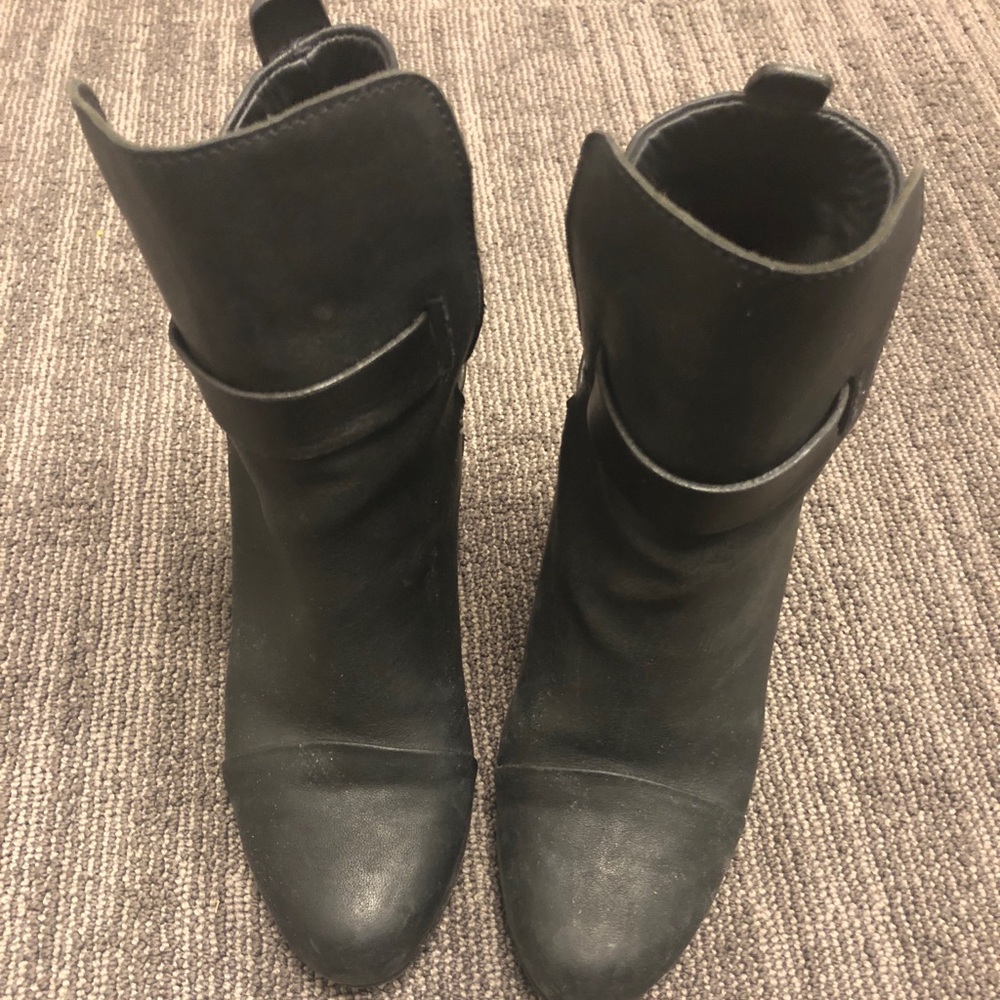 Rag and Bone Booties Leather Black 6